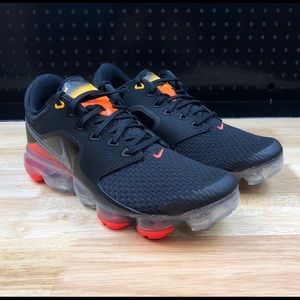 Nike air vapor max black dark grey orange